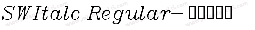 SWItalc Regular字体转换